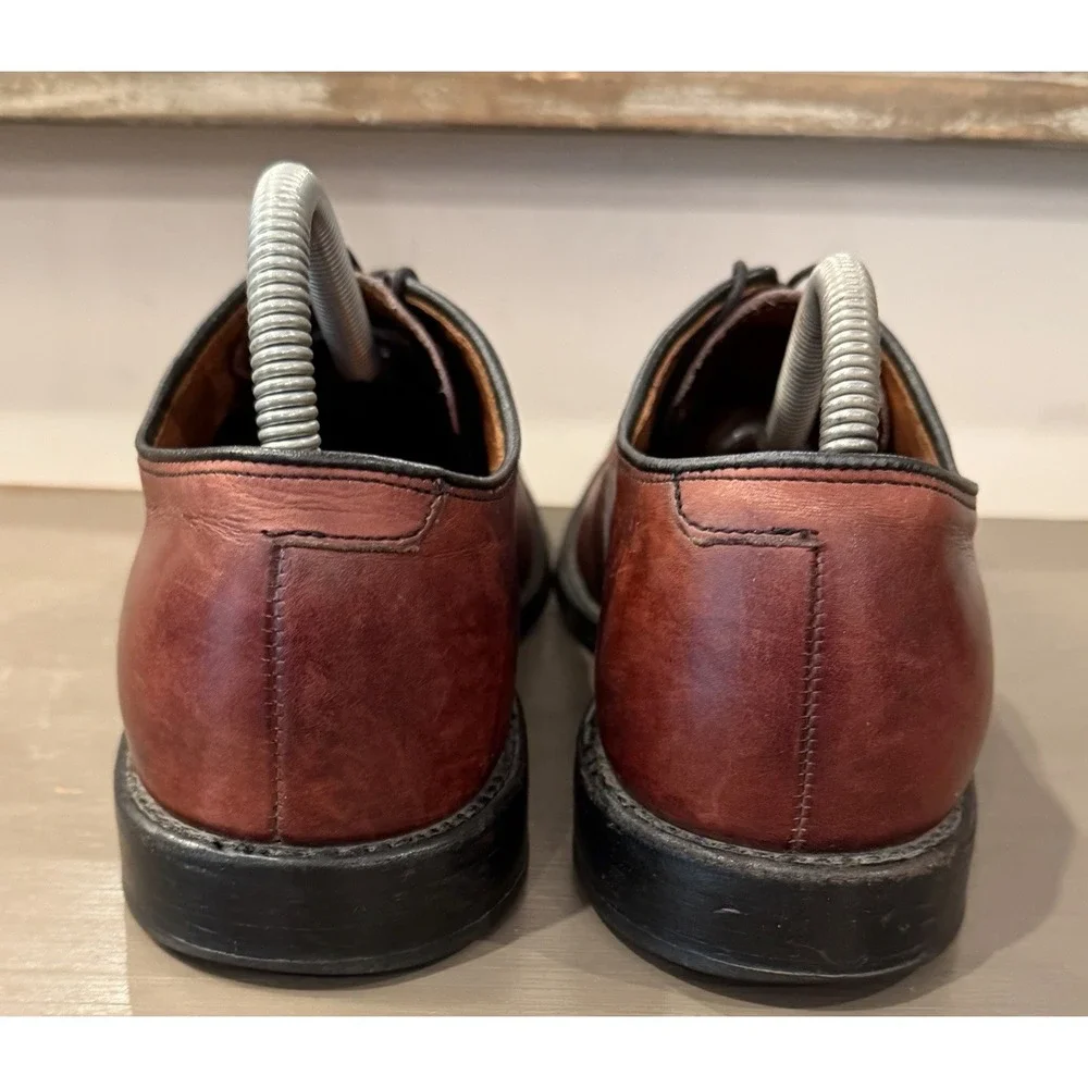 Allen Edmonds Park Avenue Burgundy Cap Toe Oxford Leather Dress Shoes Size 8.5D